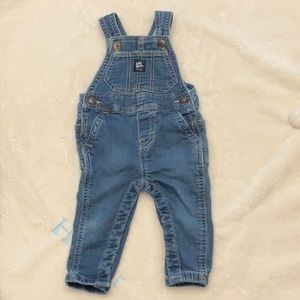 OshKosh B’gosh Baby Boy Denim Jean Overalls with Snaps Size 9 Months